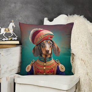 Aristocratic Paws Chocolate Dachshund Plush Pillow Case-Dachshund, Dog Dad Gifts, Dog Mom Gifts, Home Decor, Pillows-7