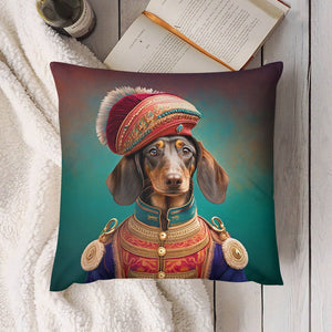 Aristocratic Paws Chocolate Dachshund Plush Pillow Case-Dachshund, Dog Dad Gifts, Dog Mom Gifts, Home Decor, Pillows-8