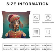 Load image into Gallery viewer, Aristocratic Paws Chocolate Dachshund Plush Pillow Case-Dachshund, Dog Dad Gifts, Dog Mom Gifts, Home Decor, Pillows-12 &quot;×12 &quot;-White-1
