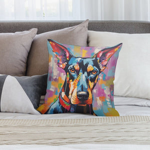 Artistic Essence Doberman Plush Pillow Case-Cushion Cover-Doberman, Dog Dad Gifts, Dog Mom Gifts, Home Decor, Pillows-2