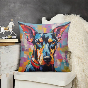 Artistic Essence Doberman Plush Pillow Case-Cushion Cover-Doberman, Dog Dad Gifts, Dog Mom Gifts, Home Decor, Pillows-3