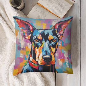 Artistic Essence Doberman Plush Pillow Case-Cushion Cover-Doberman, Dog Dad Gifts, Dog Mom Gifts, Home Decor, Pillows-4