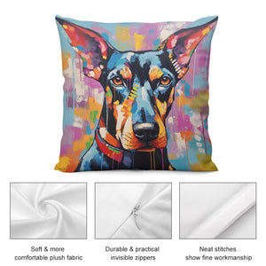 Artistic Essence Doberman Plush Pillow Case-Cushion Cover-Doberman, Dog Dad Gifts, Dog Mom Gifts, Home Decor, Pillows-5