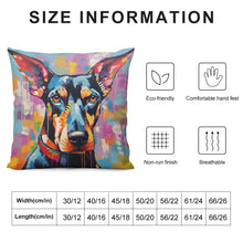 Load image into Gallery viewer, Artistic Essence Doberman Plush Pillow Case-Cushion Cover-Doberman, Dog Dad Gifts, Dog Mom Gifts, Home Decor, Pillows-6