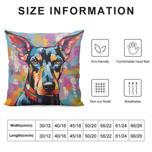 Artistic Essence Doberman Plush Pillow Case-Cushion Cover-Doberman, Dog Dad Gifts, Dog Mom Gifts, Home Decor, Pillows-6