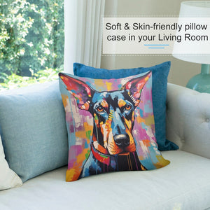 Artistic Essence Doberman Plush Pillow Case-Cushion Cover-Doberman, Dog Dad Gifts, Dog Mom Gifts, Home Decor, Pillows-7