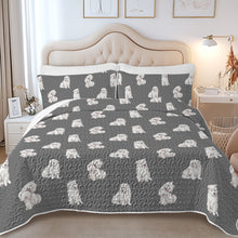 Load image into Gallery viewer, atercolor Delight Samoyeds Quilted Bedding Set-Bedding-Bedding,Blankets,Christmas,Home Decor-14