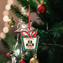Load image into Gallery viewer, Australian Shepherd Christmas Ornament - Gift Box Design - Personalized with Name-Christmas Ornament-Australian Shepherd,Christmas,Personalize Artwork-4