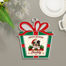 Load image into Gallery viewer, Australian Shepherd Christmas Ornament - Gift Box Design - Personalized with Name-Christmas Ornament-Australian Shepherd,Christmas,Personalize Artwork-7
