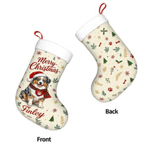 Load image into Gallery viewer, Australian Shepherd Christmas Stocking - Cozy Festive Wishes - Personalize with Photo and Name-Christmas Ornament-Australian Shepherd,Christmas,Personalize Artwork,Stocking-2