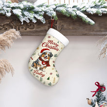 Load image into Gallery viewer, Australian Shepherd Christmas Stocking - Cozy Festive Wishes - Personalize with Photo and Name-Christmas Ornament-Australian Shepherd,Christmas,Personalize Artwork,Stocking-5