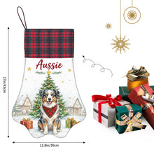 Load image into Gallery viewer, Australian Shepherd Christmas Stocking - Home for the Holidays - Personalize with Photo and Name-Christmas Ornament-Christmas,Christmas Stocking,Personalize Artwork-4