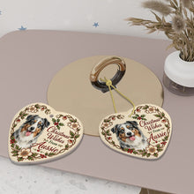 Load image into Gallery viewer, Australian Shepherd Dog Ornament - Christmas Wishes Design - Personalized with Name-Christmas Ornament-Australian Shepherd,Christmas,Personalize Artwork-4