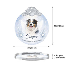 Load image into Gallery viewer, Australian Shepherd Ornament - Angel Dog Memorial Design - Personalized with Photo and Name-Christmas Ornament-Australian Shepherd,Christmas,Christmas Ornament,Personalize Artwork-5