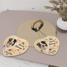 Load image into Gallery viewer, Australian Shepherd Ornament - My Heart Belongs To Design - Personalized with Name-Christmas Ornament-Australian Shepherd,Christmas,Personalize Artwork-7