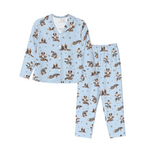 Load image into Gallery viewer, Australian Shepherd Pajamas for Women - XL Available - Blue Merle Australian Shepherds Doing Yoga-Pajamas-Apparel,Australian Shepherd,Dog Mom Gifts,Pajamas-11