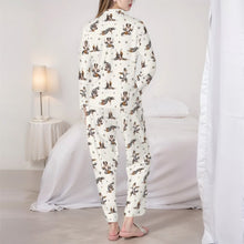 Load image into Gallery viewer, Australian Shepherd Pajamas for Women - XL Available - Blue Merle Australian Shepherds Doing Yoga-Pajamas-Apparel,Australian Shepherd,Dog Mom Gifts,Pajamas-5