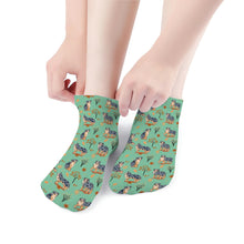 Load image into Gallery viewer, Australian Shepherd Socks - Ankle Length - Flower Garden Australian Shepherd-Accessories-Accessories,Australian Shepherd,Dog Dad Gifts,Socks-12