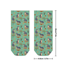 Load image into Gallery viewer, Australian Shepherd Socks - Ankle Length - Flower Garden Australian Shepherd-Accessories-Accessories,Australian Shepherd,Dog Dad Gifts,Socks-14