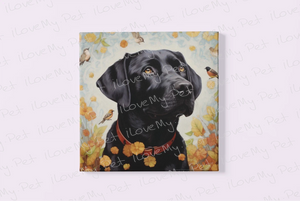 Autumn Admiration Black Labrador Framed Wall Art Poster-Art-Black Labrador, Dog Art, Home Decor, Labrador, Poster-4