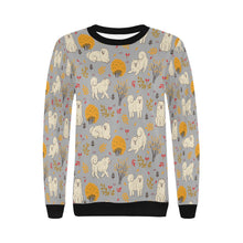Load image into Gallery viewer, Autumn Bliss Fluffy Eskimos Sweatshirt for Women-Apparel-American Eskimo Dog, Apparel, Dog Mom Gifts, Sweatshirt-26