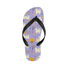 Load image into Gallery viewer, Fluffy Samoyeds in Autumn Bliss-CornflowerBlue_1-S-17