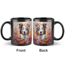 Load image into Gallery viewer, Autumn Enchantment Australian Shepherd Black Coffee Mug-2