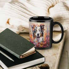 Load image into Gallery viewer, Autumn Enchantment Australian Shepherd Black Coffee Mug-5