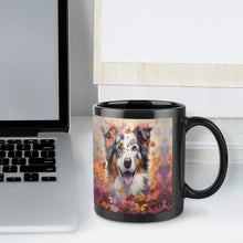 Load image into Gallery viewer, Autumn Enchantment Australian Shepherd Black Coffee Mug-7