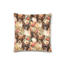 Load image into Gallery viewer, Autumn Splendor Chocolate White Chihuahuas Throw Pillow Covers-Cushion Cover-Chihuahua, Home Decor, Pillows-2