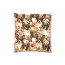 Load image into Gallery viewer, Autumn Splendor Chocolate White Chihuahuas Throw Pillow Covers-Cushion Cover-Chihuahua, Home Decor, Pillows-Larger Chihuahuas-1