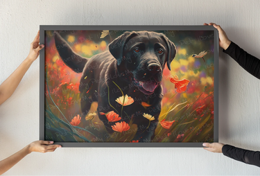 Autumn Stride Labrador Wall Art Poster