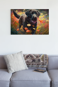 Autumn Stride Labrador Wall Art Poster-Art-Black Labrador, Chocolate Labrador, Dog Art, Home Decor, Labrador, Poster-3