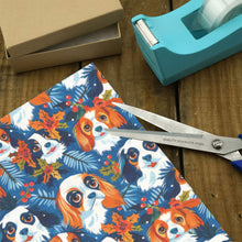 Load image into Gallery viewer, Autumn’s Adornment Charles Spaniels Christmas Gift Wrapping Paper - 2 Rolls-Christmas Ornament-Cavalier King Charles Spaniel,Christmas,Wrapping Paper-4