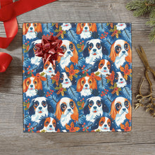 Load image into Gallery viewer, Autumn’s Adornment Charles Spaniels Christmas Gift Wrapping Paper - 2 Rolls-Christmas Ornament-Cavalier King Charles Spaniel,Christmas,Wrapping Paper-1