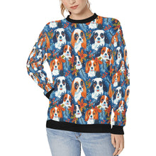 Load image into Gallery viewer, Autumn’s Adornment King Charles Spaniels Christmas Sweatshirt for Women-Apparel-Apparel, Cavalier King Charles Spaniel, Christmas, Dog Mom Gifts, Sweatshirt-S-1