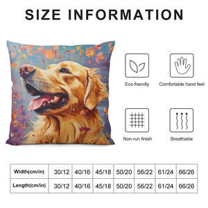 Autumn's Embrace Golden Retriever Plush Pillow Case-Cushion Cover-Dog Dad Gifts, Dog Mom Gifts, Golden Retriever, Home Decor, Pillows-6