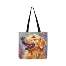 Load image into Gallery viewer, Autumn&#39;s Embrace Golden Retriever Special Lightweight Shopping Tote Bag-Accessories-Accessories, Bags, Dog Dad Gifts, Dog Mom Gifts, Golden Retriever-White-ONESIZE-1