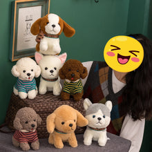 Load image into Gallery viewer, Striped Jacket Maltese Stuffed Animal Plush Toy-Stuffed Animals-Home Decor, Maltese, Stuffed Animal-One Size-3