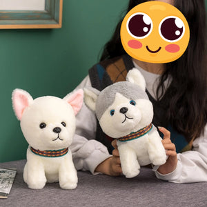 Aztec Pattern Collar Husky Stuffed Animal Plush Toy-Stuffed Animals-Home Decor, Siberian Husky, Stuffed Animal-One Size-3