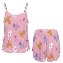 Load image into Gallery viewer, Colorful Poodles Love Women's Cami and Shorts Pajama Set-Apparel-Apparel,Dog Mom Gifts,Pajamas,Poodle-10