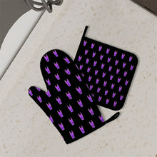 Load image into Gallery viewer, Majestic Doberman Neon Portrait Oven Mitts and Pot Holder Set-Kitchen Decor-Accessories,Doberman,Dog Mom Gifts-2