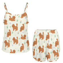 Load image into Gallery viewer, Flower Garden Doodle Love Women&#39;s Cami and Shorts Pajama Set-Apparel-Apparel,Dog Mom Gifts,Doodle,Pajamas-10