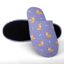 Load image into Gallery viewer, Corgi Slippers for Women - Adorable Corgi Love - Flannel-Accessories,Corgi,Dog Mom Gifts,Slippers-25
