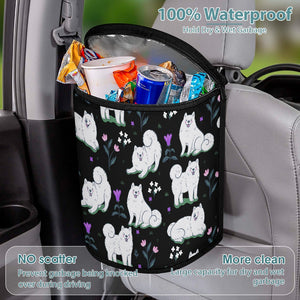 Flower Garden Samoyeds Multipurpose Car Storage Bag - 5 Colors-Car Accessories-Bags, Car Accessories, Samoyed-Black-1