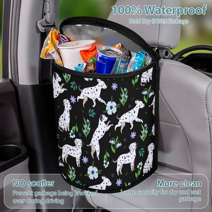 Flower Garden Dalmatians Multipurpose Car Storage Bag - 4 Colors-Car Accessories-Bags, Car Accessories, Dalmatian-Black-1