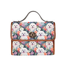 Load image into Gallery viewer, Enchanted Garden Bichon Frise in Bloom Satchel Bag Purse-Accessories-Accessories, Bags, Bichon Frise, Purse-One Size-7