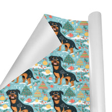 Load image into Gallery viewer, Jovial Giants Rottweilers' Christmas Delight Gift Wrapping Paper - 2 Rolls-Christmas Ornament-Christmas,Rottweiler,Wrapping Paper-2