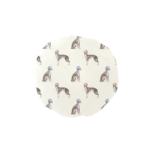 Watercolor Delight Black White Whippets Christmas