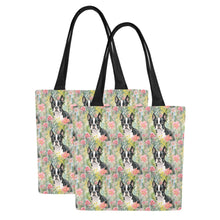 Load image into Gallery viewer, Nature&#39;s Palette Boston Terrier Large Canvas Tote Bags - Set of 2-Accessories-Accessories, Bags, Boston Terrier-13